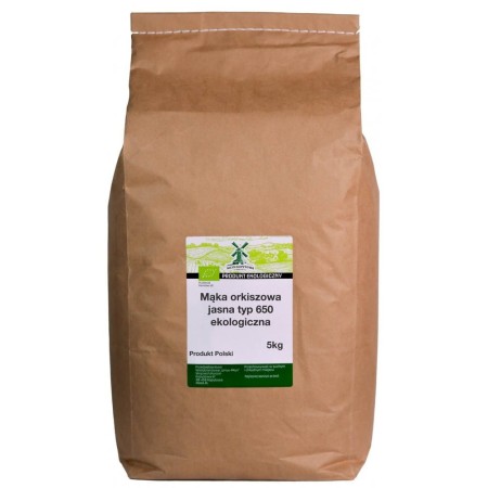 BIO Mąka orkiszowa jasna typ 650 EKOLOGICZNA.