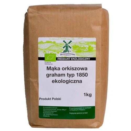 Przejdź do produktu BIO Mąka orkiszowa graham typ 1850 EKOLOGICZNA.