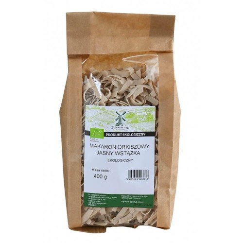 Przejdź do produktu BIO Makaron orkiszowy jasny wstążka EKOLOGICZNY 400g
