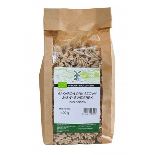 Przejdź do produktu Makaron orkiszowy jasny świderek EKOLOGICZNY 400g