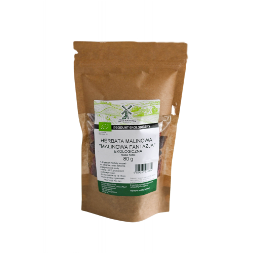 Przejdź do produktu BIO Herbata malinowa „Malinowa fantazja” EKOLOGICZNA 80g
