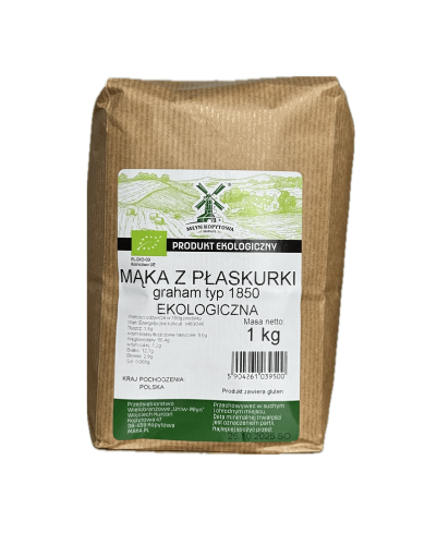 Przejdź do produktu BIO Mąka z płaskurki graham typ 1850 EKOLOGICZNA 1kg