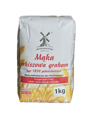 Przejdź do produktu Mąka orkiszowa graham typ 1850