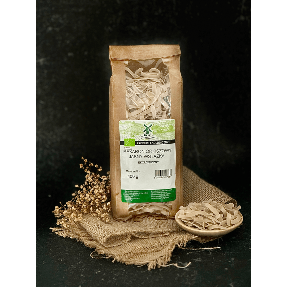 BIO Makaron orkiszowy jasny wstążka EKOLOGICZNY